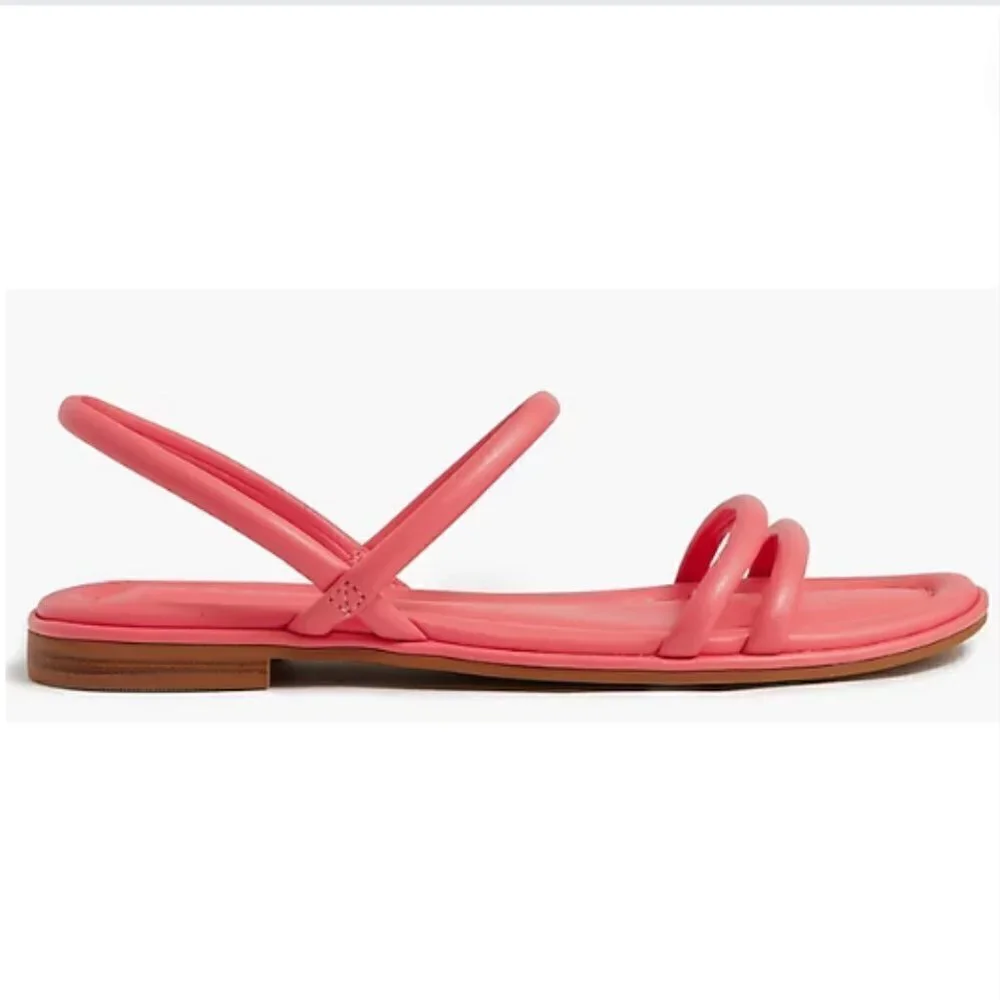 NEW J. Crew Tubular-strap sandals, Coral Pink, Size 6